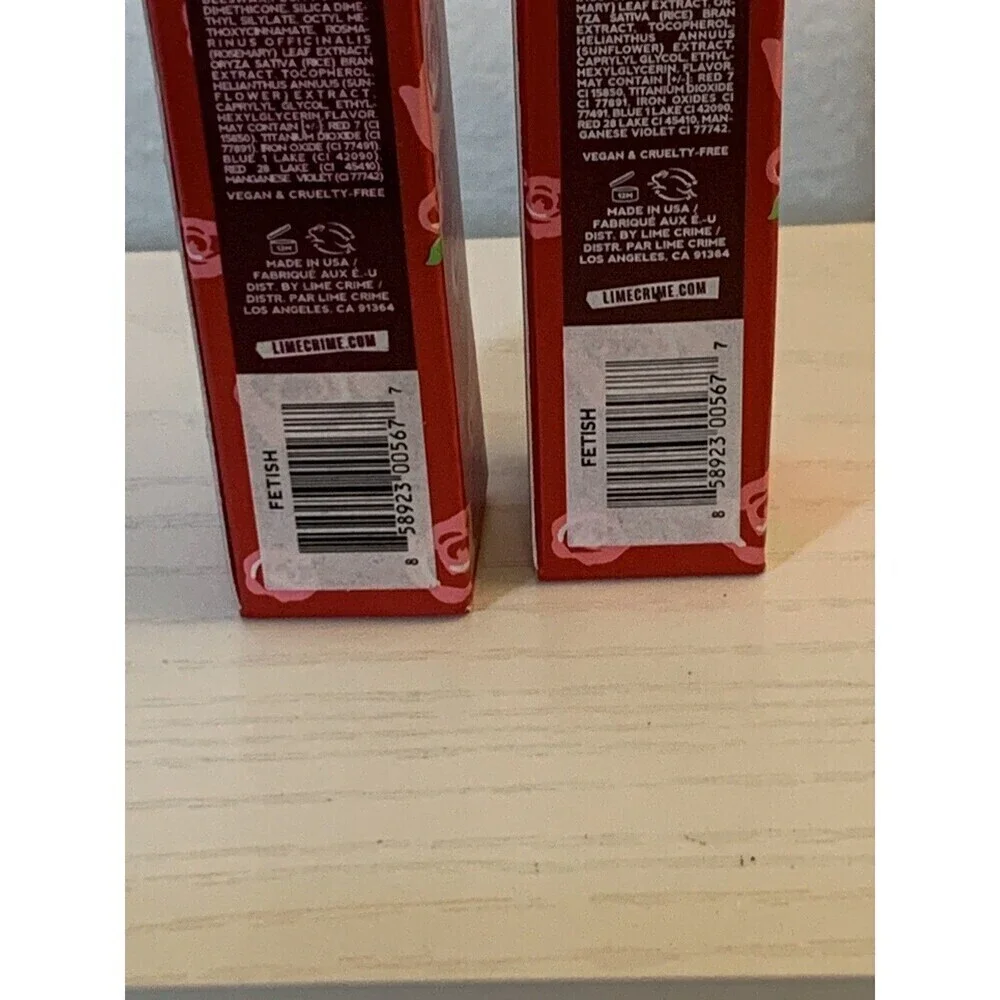 2X LIME CRIME Matte Velvetines Liquid Lipstick FETISH Deep Plum Purple NIB NEW